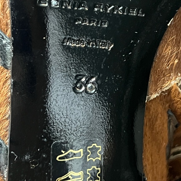 Sonia Rykiel Brown and Black Striped Heeled Boots. - Picture 8 of 15